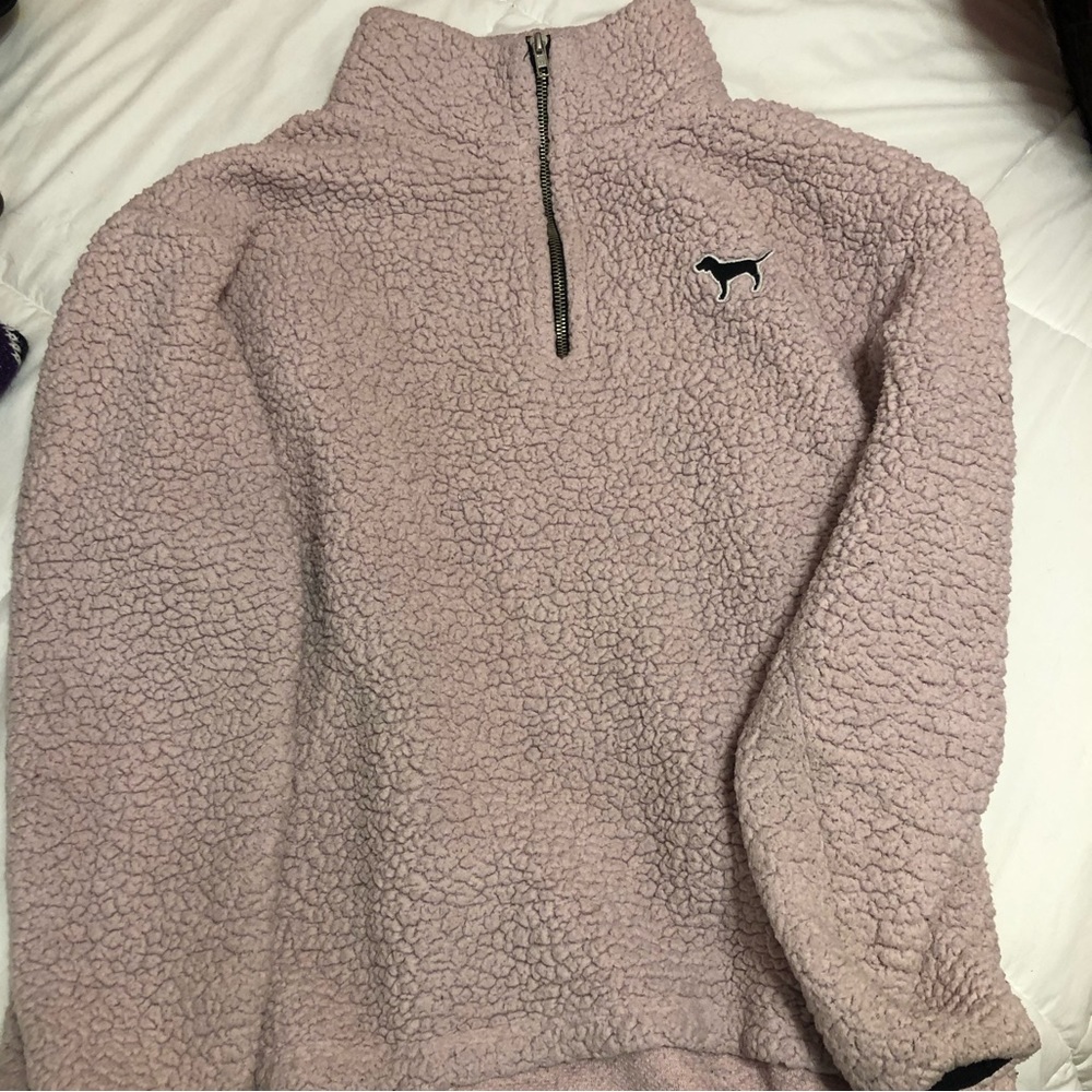 PINK Sherpa Quarter Zip